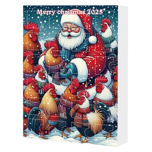 24 Days Christmas Advent Calendar 2025 With 24 Santa Hat Chicken Ornamentsunique Holiday Home Decordaily Xmas Tree Countdown Decorfun Chickens Theme Gift For Adults  Kids  1763784593846.jpg