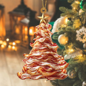 Bacon Tree Wooden Christmas Ornament Funny Food Lover Ornament With Star Top Unique Meat Lover Xmas Tree Decoration Foodie Gift 1763951836602.jpg