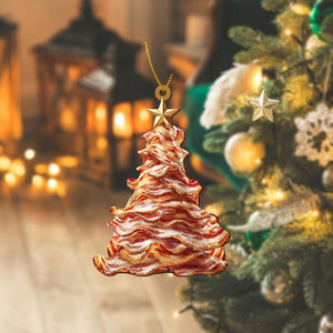 Bacon Tree Wooden Christmas Ornament Funny Food Lover Ornament With Star Top Unique Meat Lover Xmas Tree Decoration Foodie Gift 1763951837204.jpg