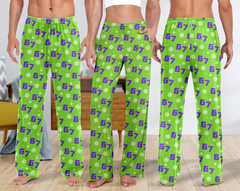 Trendy Viral 67 Christmas Pajama Pantssix Seven Number Meme Pajama Pantsfunny Christmas Six Seven Pajamas Pantsgen Z Clothing Loungewear 1763975866423.jpg