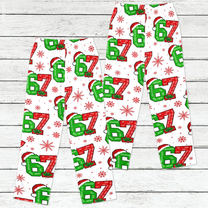 Funny 67 Six Seven Christmas Pajamas Set Santa Six Seven Christmas Pajama Trending Six Seven Christmas Pyjama Set 67 Meme Pjs Xmas Gift 1763976199899.jpg