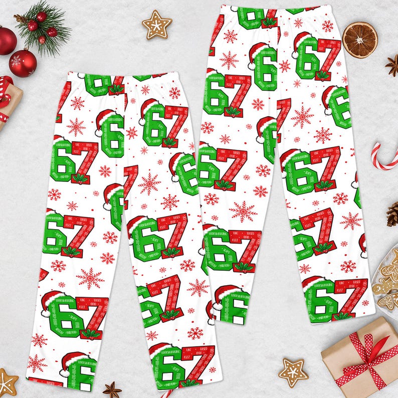Funny 67 Six Seven Christmas Pajamas Set Santa Six Seven Christmas Pajama Trending Six Seven Christmas Pyjama Set 67 Meme Pjs Xmas Gift 1763976200049.jpg