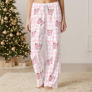 67 Pajamas Pants Six Seven Meme Sleep Pants Funny Christmas 67 Pajama Outfit Family Holiday Sleepwear Set 1763976371257.jpg