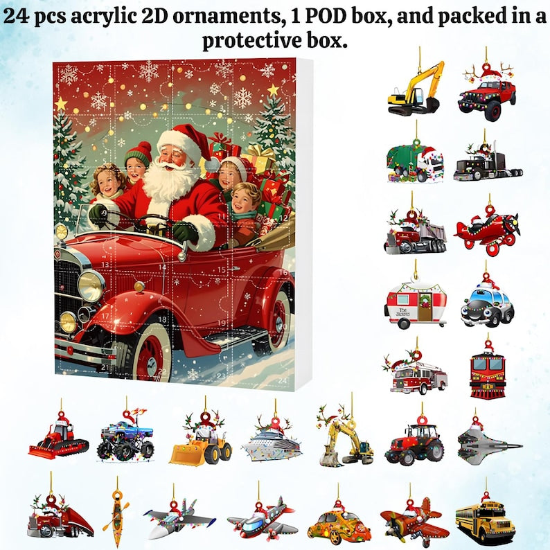 Advent Calendar 2025 24 Days 2d Acrylic Transportation Ornaments Monster Truck Airplane Ship Figures Festive Xmas Tree Hanging Decor Gift 1764041440908.jpg