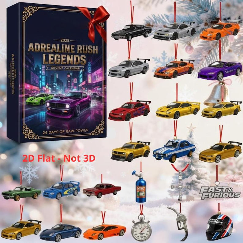 Inspired Car Advent Calendar 2025 Street Legends 24 Mini Car Ornaments Car Guy Gift Tuner Muscle Car Advent Calendars 1764042185616.jpg