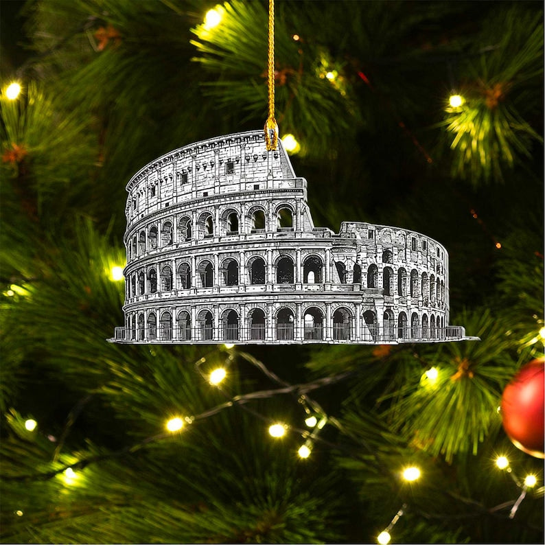 Vintage Rome Colosseum Italy Souvenir Roman History Ornament Retro Christmas Ornament Roma Il Coliseo Wal Ornament Roma Il Colosseo Wal 1764044722419.jpg