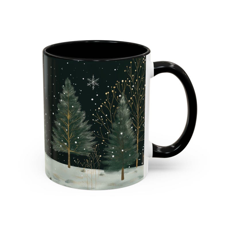 Beautiful Snowy Pine Forest Coffee Mug Christmas Forest Tea Cup Winter Holiday Ceramic Mug Festive Snowy Drinkware Holiday Season Classy Mug 1764058113248.jpg