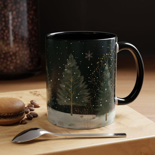 Beautiful Snowy Pine Forest Coffee Mug Christmas Forest Tea Cup Winter Holiday Ceramic Mug Festive Snowy Drinkware Holiday Season Classy Mug 1764058113263.jpg