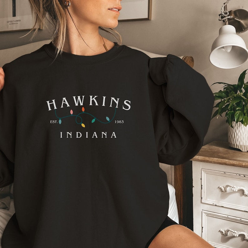 Hawkins Indiana Crewneck Stranger Sweatshirt Eleven Graphic Crewneck Gifts For Fans 1764126576245.jpg