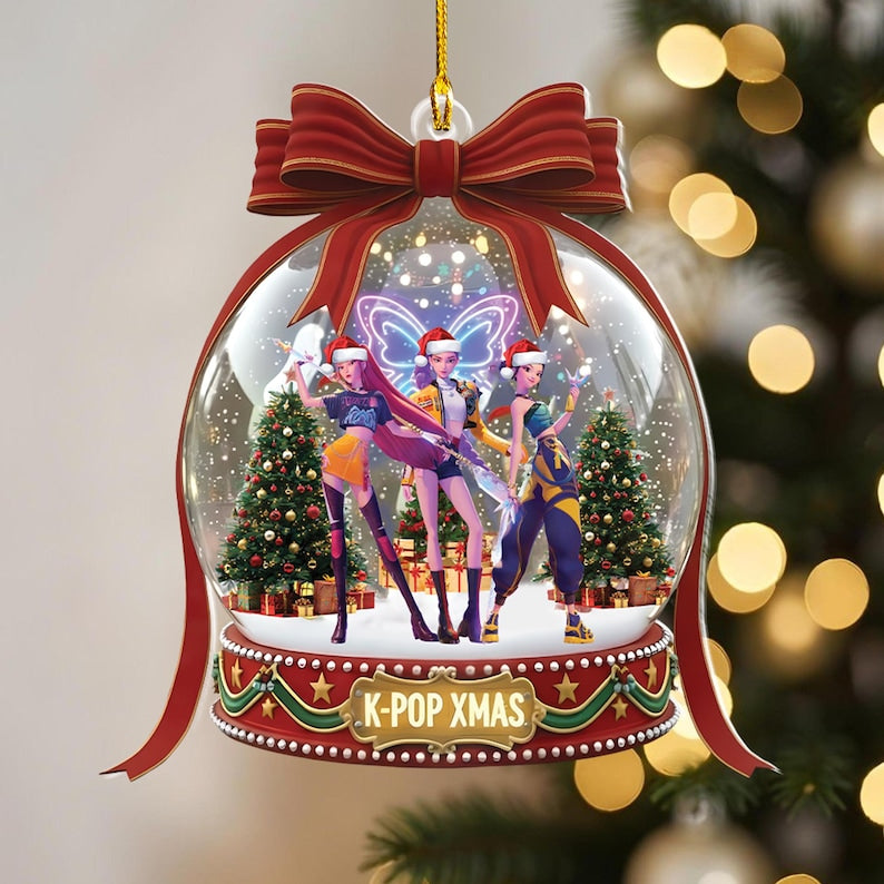 Personalized Demon Hunters 2d Flat Ornament Huntrix Christmas Ornament Rumi Zoey Mira Kpdh Christmas Ornament Huntrix Snow Globe Christmas Decor 1764144155759.jpg