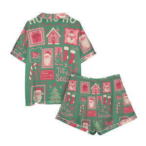 Pajama Set Santa Mail Christmas Stamp Short Sleeve  Long Sleeve 1764212304581.jpg