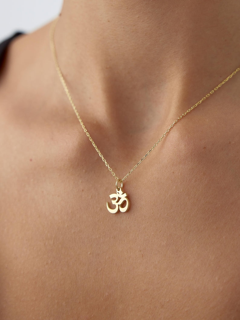 Tiny Om Chain Necklace Gold Meditation Symbol Jewelry Perfect Yoga Lover Gift Yoga Jewelry For Bestfriend Spiritual Om Jewelry Gift 1764215570025.jpg