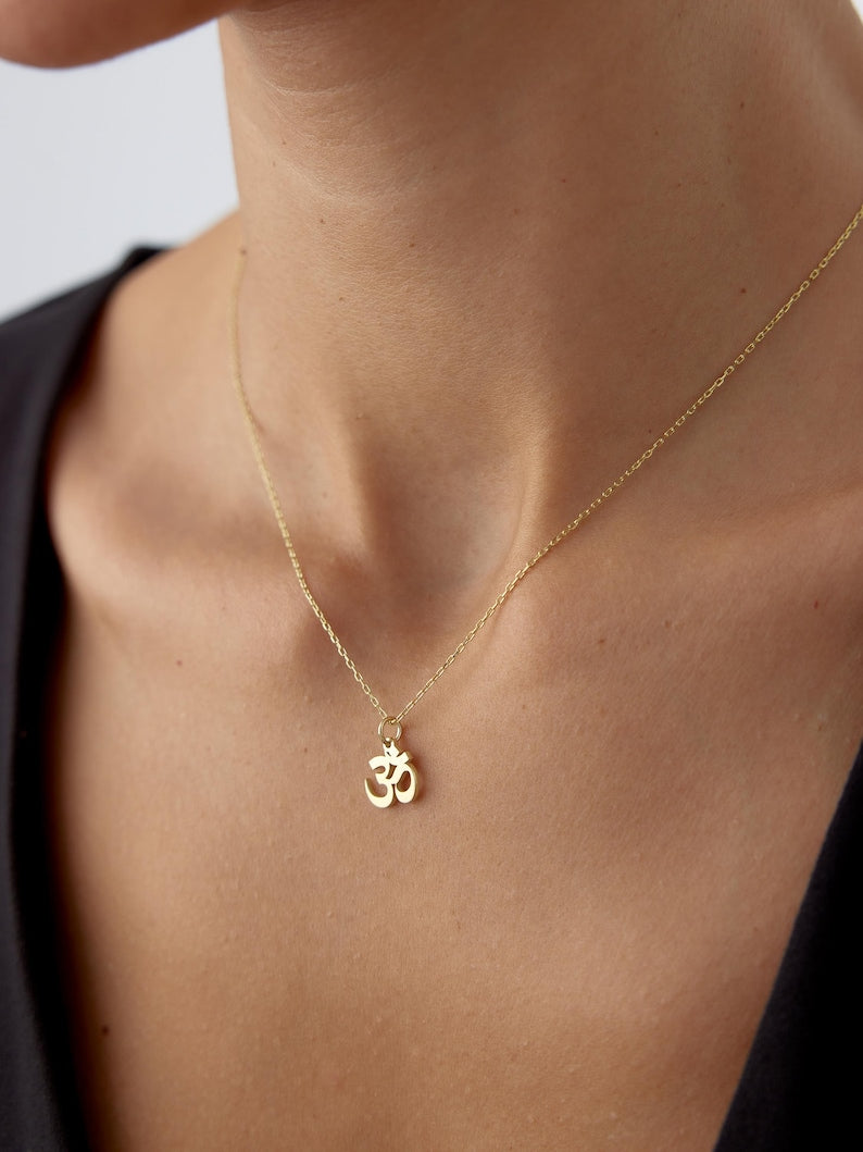 Tiny Om Chain Necklace Gold Meditation Symbol Jewelry Perfect Yoga Lover Gift Yoga Jewelry For Bestfriend Spiritual Om Jewelry Gift 1764215570119.jpg