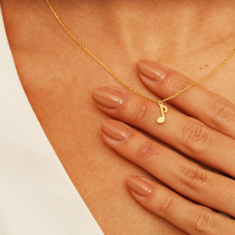 Tiny Music Note Necklace   Dainty Music Note Pendant   Gift For Girlfriend   Gift For Music Teacher   Choir Gift   Gift For Her 1764216594011.jpg