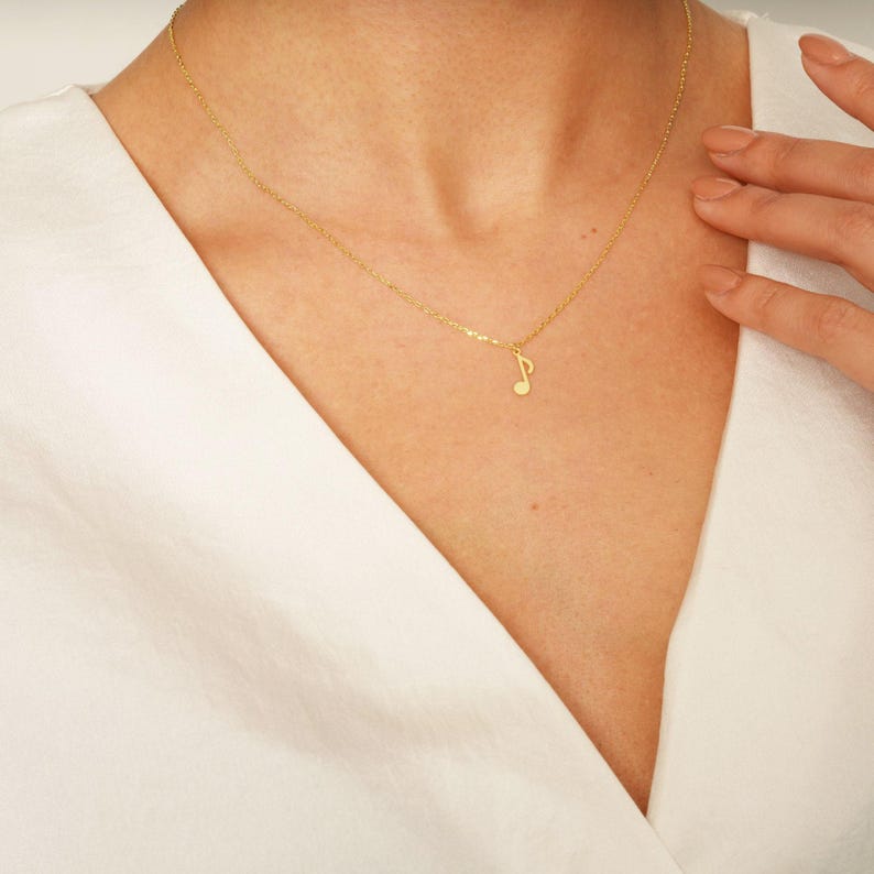 Tiny Music Note Necklace   Dainty Music Note Pendant   Gift For Girlfriend   Gift For Music Teacher   Choir Gift   Gift For Her 1764216594013.jpg