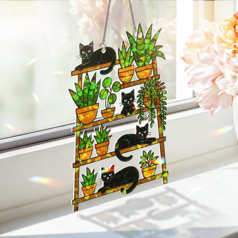 Cat  Plant Suncatcher Holographic Acrylic Window Hanging 1764217603004.jpg