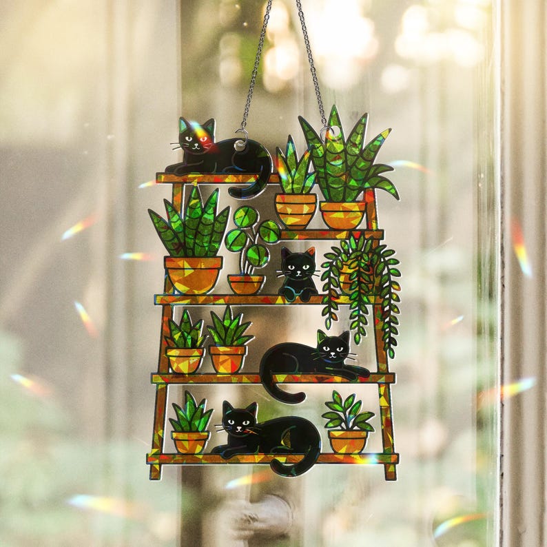 Cat  Plant Suncatcher Holographic Acrylic Window Hanging 1764217603027.jpg