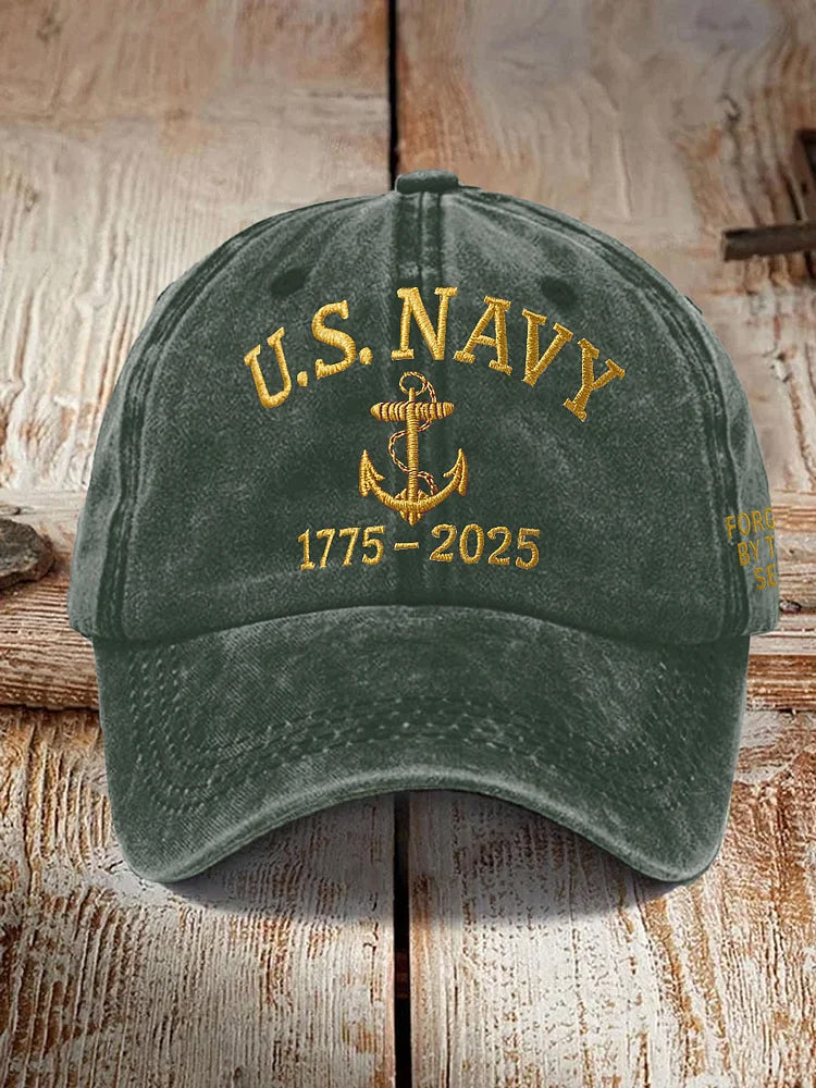 Us Navy Anniversary 250th Years Freedom Embroidered Hat United States 250th Anniversary 1776 2026 Vintage Washed Usa Dad Cap For Men Women 1764227218192.jpg