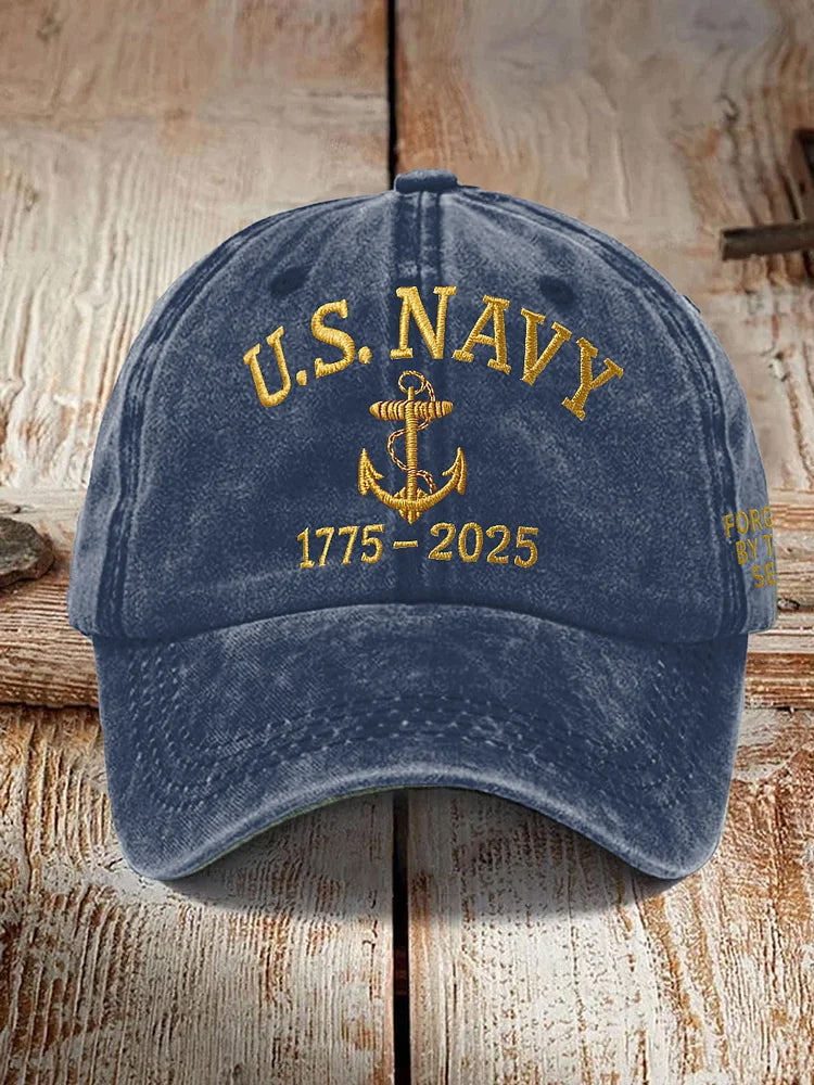 Us Navy Anniversary 250th Years Freedom Embroidered Hat United States 250th Anniversary 1776 2026 Vintage Washed Usa Dad Cap For Men Women 1764227218222.jpg