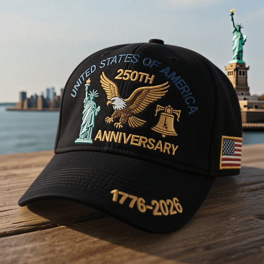 Eagle  Liberty United States 250th Anniversary Hat 250th Years Freedom Embroidered Hat United States 250th Anniversary 1776 2026 Vintage Washed Usa Dad Cap For Men Women 1764227555239.png