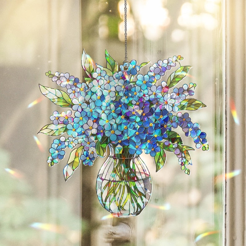 Forget Me Not Bouquet Hologram Window Hanging Acrylic Suncatcher 1764313000825.jpg