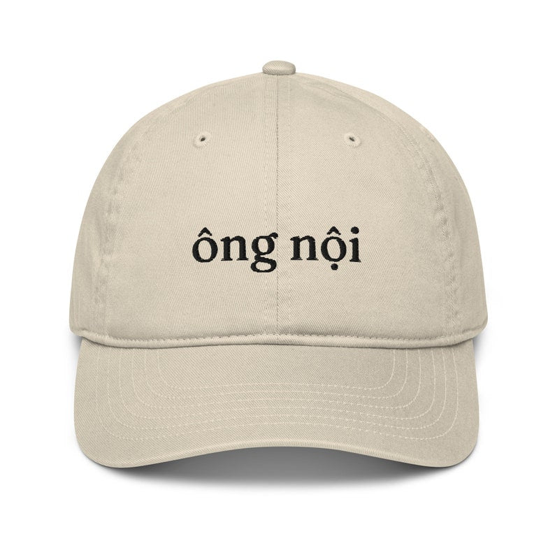 Vietnamese Ng N I Grandpa Hat Embroidered Organic Dad Cap Vietnamese Gift Baby Announcement 1764643420361.jpg