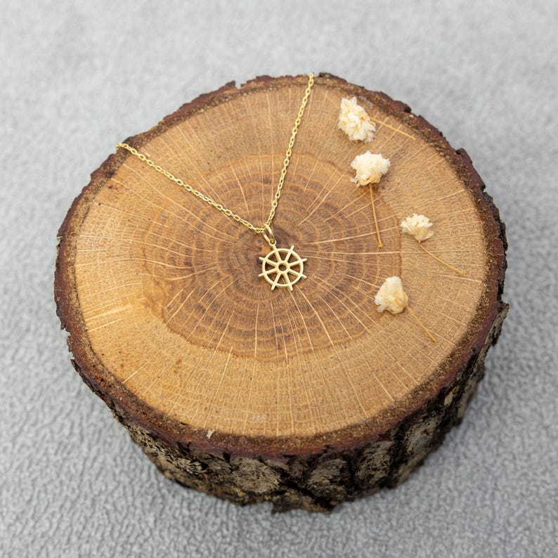 Dharma Wheel Necklace Spiritual Jewelry Gold Pendant Buddhism Symbol Meaningful Gift Everyday Jewelry Gift For Her Christmas Gift 1764645118233.jpg