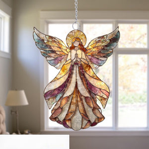 Stained Glass Angel Suncatcher Guardian Angel Home Decor Gift Guardian Angel Acrylic Window Hanging Handmade Christmas Ornament 1764665250874.jpg