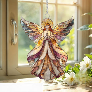 Stained Glass Angel Suncatcher Guardian Angel Home Decor Gift Guardian Angel Acrylic Window Hanging Handmade Christmas Ornament 1764665251010.jpg