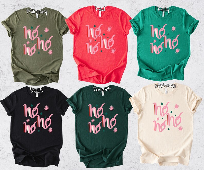 Ho Ho Ho Retro Christmas Shirt Cute Holiday Quote Tee Toddler Kids Youth  Adults Matching Family Xmas Outfit Bella And Canvas Pjs 1764746815952.jpg