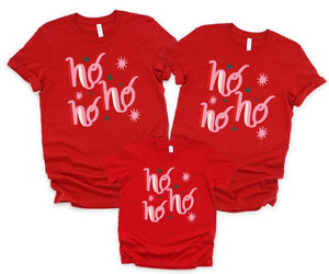 Ho Ho Ho Retro Christmas Shirt Cute Holiday Quote Tee Toddler Kids Youth  Adults Matching Family Xmas Outfit Bella And Canvas Pjs 1764746816011.jpg
