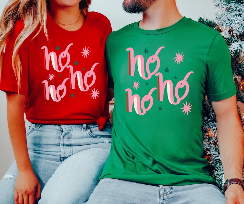 Ho Ho Ho Retro Christmas Shirt Cute Holiday Quote Tee Toddler Kids Youth  Adults Matching Family Xmas Outfit Bella And Canvas Pjs 1764746816099.jpg