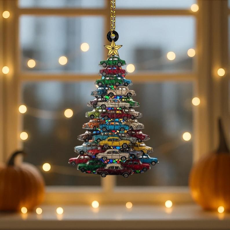 Christmas Tree Made Of Vintage Cars Ornament Car Lover Mechanic Gift Unique Holiday Decor Retro Auto Xmas Tree Hanging 1764817534571.jpg