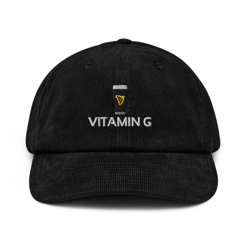 Vitamin G Corduroy Hat Embroidered Guinness Beer Stout Cap Irish Guinness Dad Hat Beer Lover Gift 1764817654570.jpg