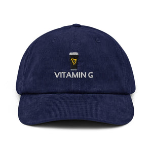Vitamin G Corduroy Hat Embroidered Guinness Beer Stout Cap Irish Guinness Dad Hat Beer Lover Gift 1764817654583.jpg