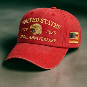 United States 250th Anniversary Dad Hat Embroidered Eagle  Flag Patch  Vintage Wash Strapback Patriotic Gift 1764909142753.jpg