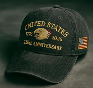 United States 250th Anniversary Dad Hat Embroidered Eagle  Flag Patch  Vintage Wash Strapback Patriotic Gift 1764909142785.jpg