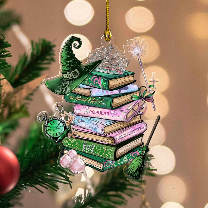Wicked Broadway Book Stack Ornament Acrylic Christmas Gift 1764924653627.jpg