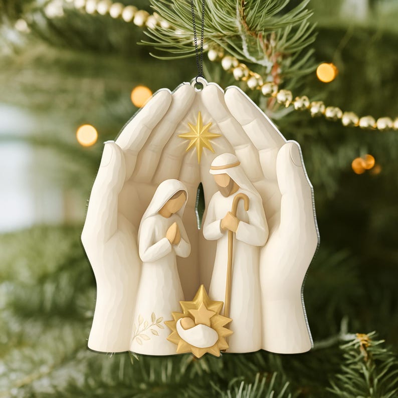 Family Nativity Acrylic Ornament 2025 Religious Christmas Ornament Jesus Ornament Christian Holiday Home Decor Christmas Keepsake Gift 1764993448472.jpg