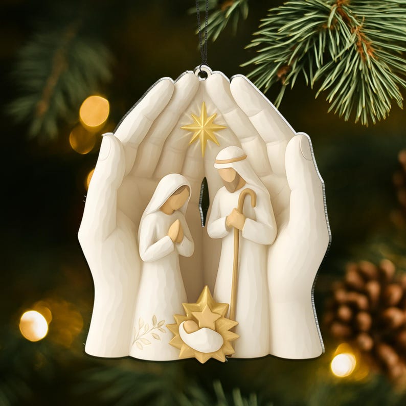 Family Nativity Acrylic Ornament 2025 Religious Christmas Ornament Jesus Ornament Christian Holiday Home Decor Christmas Keepsake Gift 1764993448578.jpg