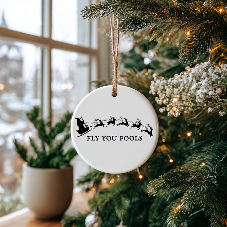 Fly You Fools Gandalf Santa Ornament Funny Lotr Christmas Tree Ornament Lotr Fan Gift Lotr Funny Christmas Decoration Ornament 1765167925329.jpg