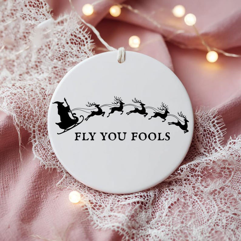 Fly You Fools Gandalf Santa Ornament Funny Lotr Christmas Tree Ornament Lotr Fan Gift Lotr Funny Christmas Decoration Ornament 1765167925381.jpg