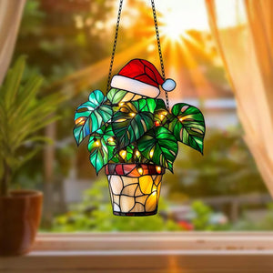 Monstera Christmas Ornament Acrylic Window Hanging Plant Decor 1765168161022.jpg