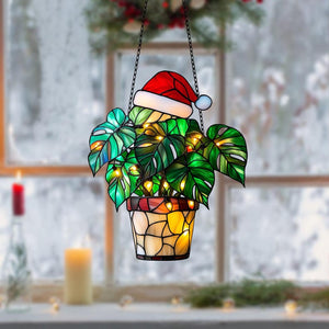 Monstera Christmas Ornament Acrylic Window Hanging Plant Decor 1765168161028.jpg
