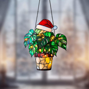 Monstera Christmas Ornament Acrylic Window Hanging Plant Decor 1765168161082.jpg