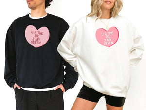 Six Seven Valentines Day Couples Shirts Teacher Team Shirts Funny 6 7 Conversation Hearts Sweatshirt Viral Meme Crewneck Gen Z Gift 1765252107955.jpg