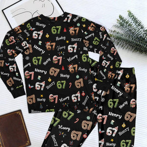 Custom 6 7 Six Seven Christmas Slang Meme For Kids  Adults Personalized Pajama Set Six Seven Meme Sweater Merry Christmas Set 1765350475219.jpg