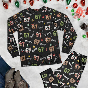 Custom 6 7 Six Seven Christmas Slang Meme For Kids  Adults Personalized Pajama Set Six Seven Meme Sweater Merry Christmas Set 1765350475770.jpg