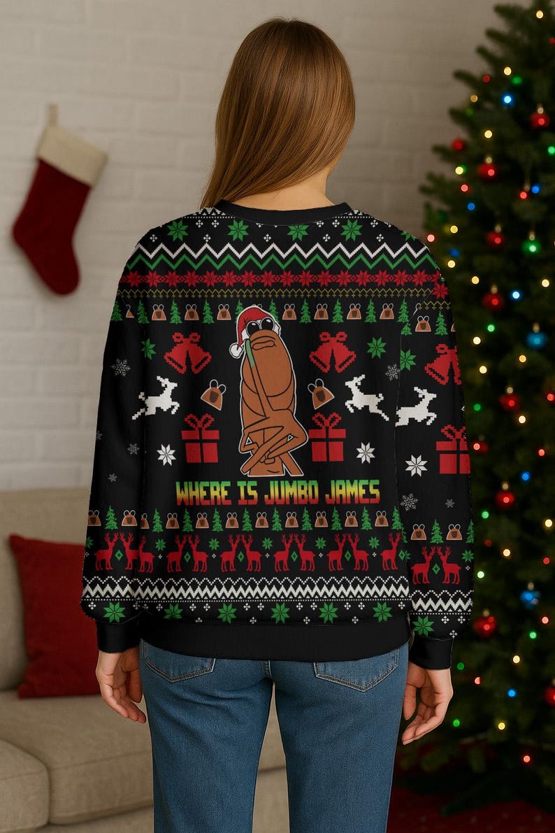 Where Is Jimbo James Ugly Christmas Sweater Marcus The Worm Shirt Virtual Meme Holiday Jumper Funny Xmas Party Outfit 1765351124180.jpg