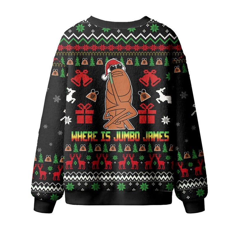 Where Is Jimbo James Ugly Christmas Sweater Marcus The Worm Shirt Virtual Meme Holiday Jumper Funny Xmas Party Outfit 1765351124230.jpg